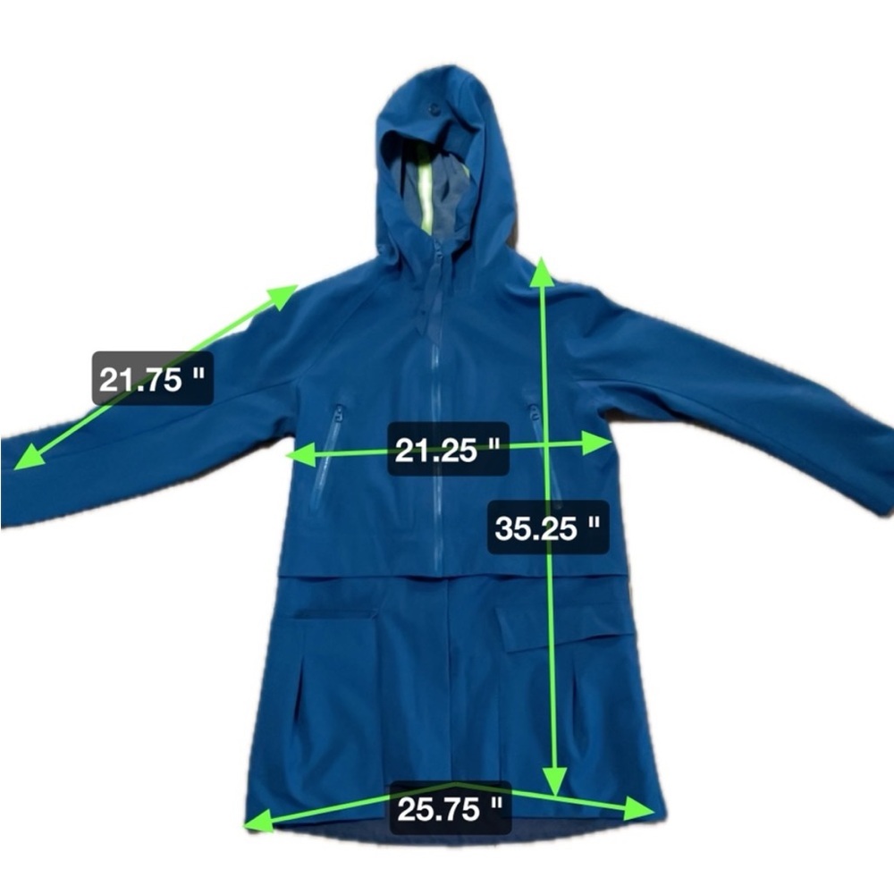 LULULEMON Rain Or Shine Interchangeable Hooded Jacket - Alberta Lake - Sz 12 - Picture 16 of 16